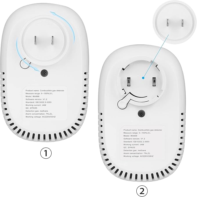 Carbon Monoxide Detector Insertion, Vzmcov CO Detector, LED Display Screen Voice Alarm, Suitable for Home Kitchen, Office, Hotel Garage, Living Room, Bedroom -1 Package (co, 3 of Them)