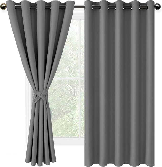 DWCN Grey Blackout Curtains for Bedroom - Image 8