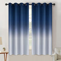 SimpleHome Blue to Grey White Ombre Room Darkening Curtains 63 Inch | Curtains by SimpleHome