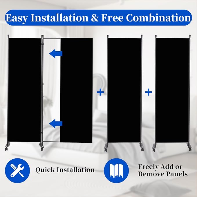Room Divider 6FT 4 Panel Folding Privacy Screen - Image 3
