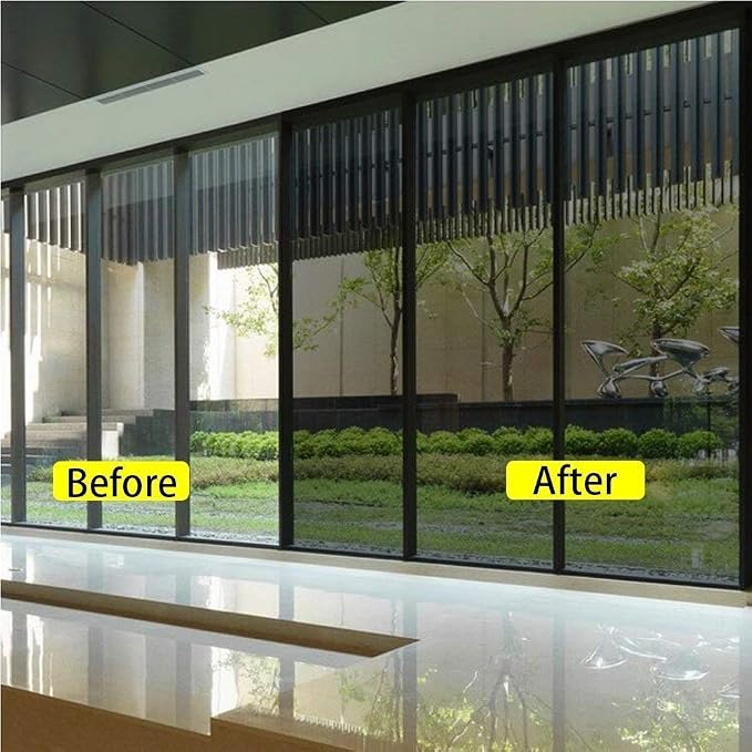 One Way Privacy Window Film Heat Control Mirror Tint 35.4Inx13.1Ft | Reflective - Image 7