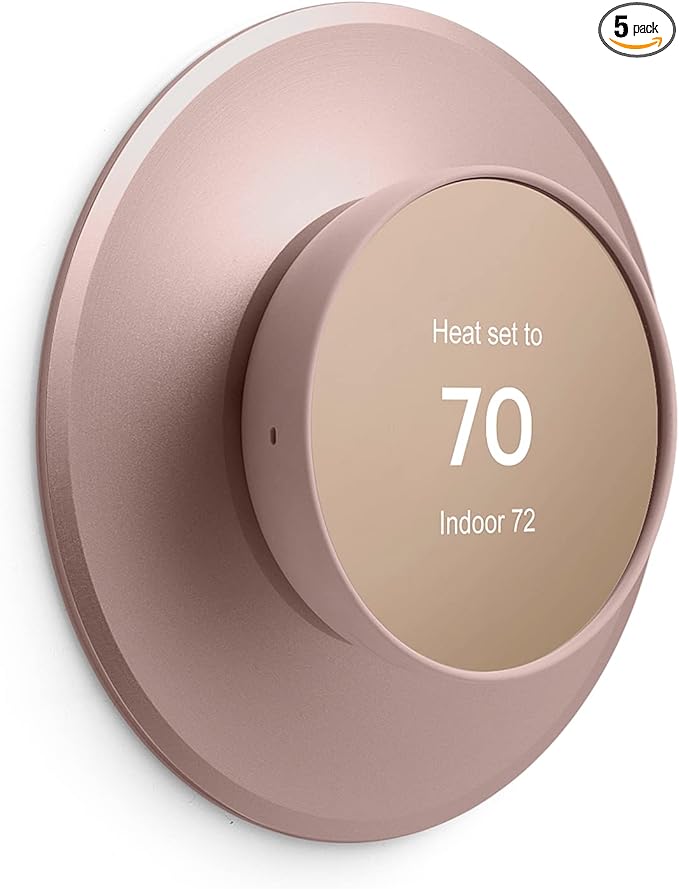 POPMAS Nest Thermostat Wall Plate - Compatible With Google Nest Thermostat 2020, Sand Metal Trim Plate, Cover Plate Trim Kit Accessory
