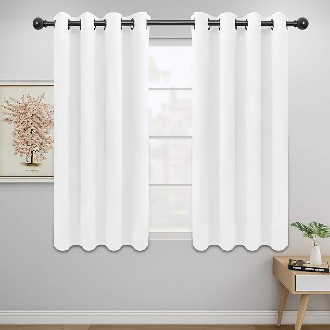 Easy-Going Thermal Grommet Curtains, 2 Panels 52x46 in, Noise Reduction by Easy-Going