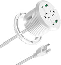 Desktop Power Grommet 3-inch Hole,40W Total Fast Charging Station, 2 PD 20W USB C Port,Flush-Mount Recessed Power Strip, 2 AC Outlets,4 USB Ports,in to The Top of Your Desk,6ft Cord