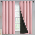 Yakamok Peach Pink Blackout Curtains 63 inches Long by Yakamok