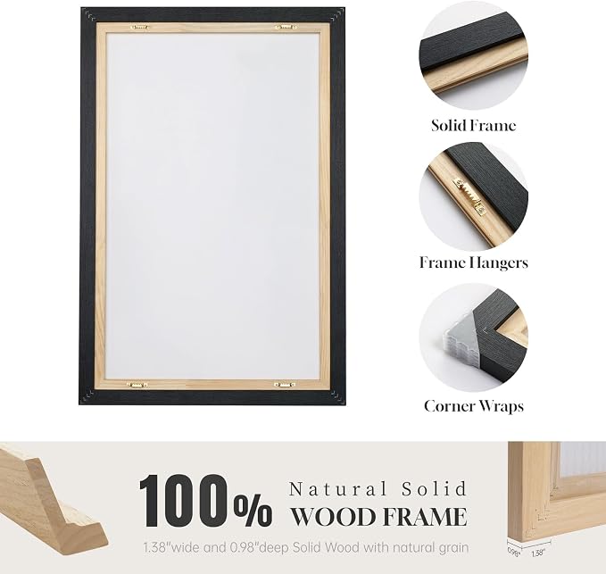 Large Framed Abstract Nature Landscape Wall Art - Image 6
