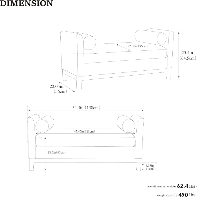KEIKI Boucle Bench Ottoman - Image 2