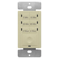 ENERLITES 4-Hour Countdown Timer Switch, 5-10-30-60 Min, 2-4 Hour, for Bathroom Fans, Heaters, Lights, LED Indicator, 120VAC 800W, No Neutral Wire Required, UL Listed, HET06-J-I, Ivory