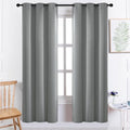 Yakamok Blackout Curtains 38x72 inch Dove Grey Thermal Drapes-Bedroom | 2 panels by Yakamok