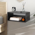 Floating Nightstand Oak Wooden Shelf Wall Mount by Unknown
