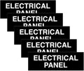 All Quality Basic Electrical Panel Sign - Fire Regulation Safety Compliance Sign - Black - Small (5 Pack)