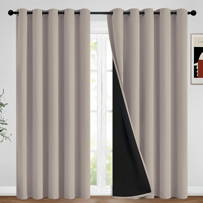 Yakamok Natural Blackout Curtains 84 inches Long by Yakamok