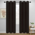 Easy-Going Thermal Grommet Blackout Curtains, 2 Panels 42x84 in, Dark Brown | by Easy-Going
