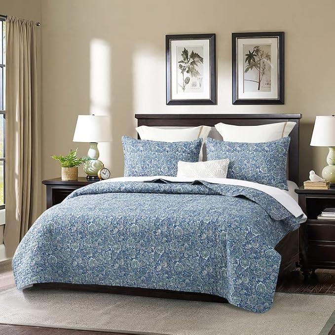 DURLENGEN Quilt Set Queen Size 3Pcs, Soft Microfiber Lightweight Bedspread - Image 2