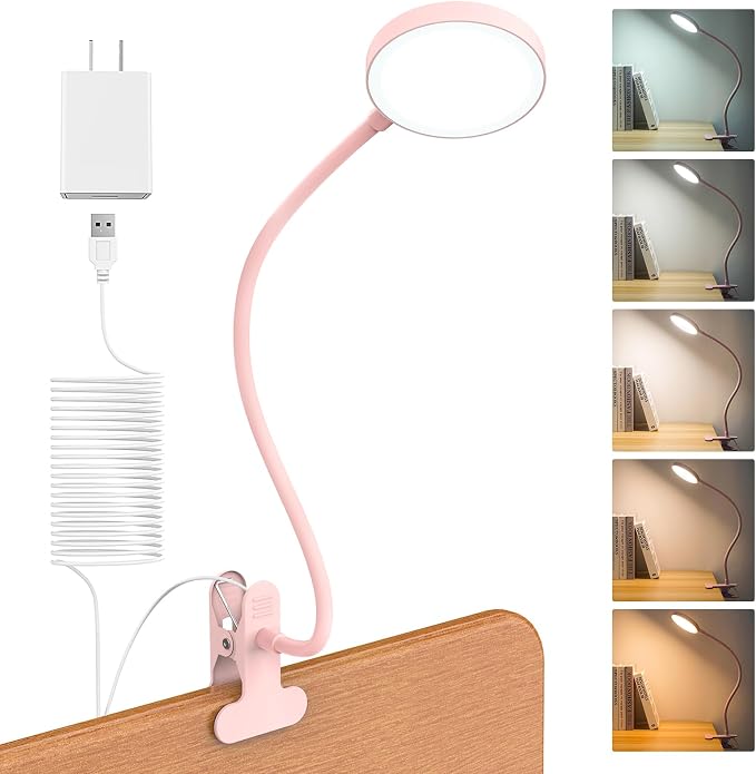 LiFMIRA Desk Lamp Clip on Light 8W 66 LED Reading Light by LiFMIRA