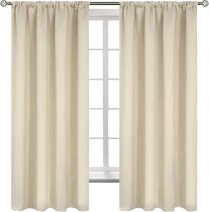 BGment Beige Room Darkening Curtains by BGment