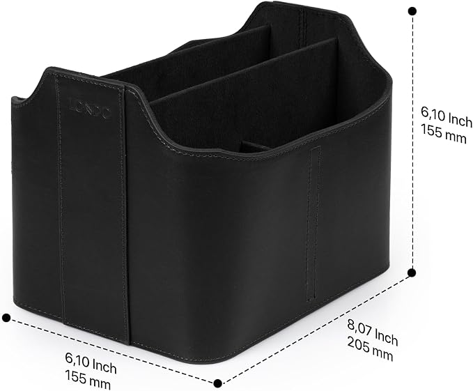 Londo PU Leather Remote Control Holder, Office Supplies Desk Organizer - Image 3