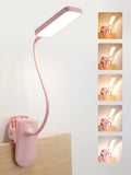 Pink Desk Lamp for Dorm Lamp, 9 Brightness+5 Color Clip on Light, Cute Lamp | by Unknown