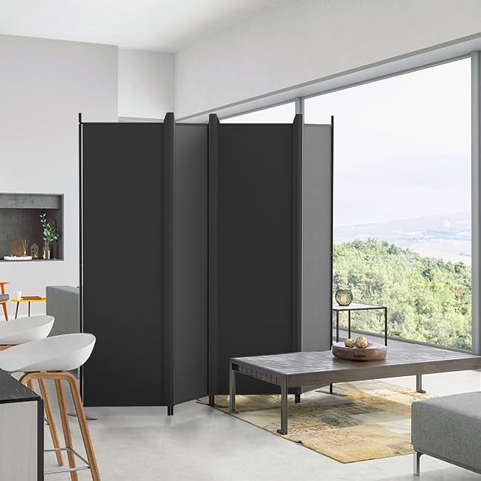 Kokorona 4 Panel Room Divider, 6FT Tall Folding Privacy Screen Wall Dividers - Image 7