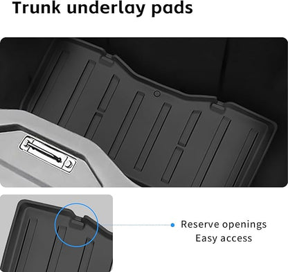 3Pcs for Tesla Cybertruck Trunk Mats Accessories 2024 2025 Custom Fit All Weather TPE Cargo Liner,Heavy Duty Pickup Truck Bed/Lower/Frunk Mat
