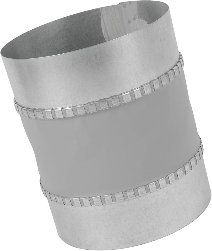 Repa Market 5" Inch Flexible Vibration And Noise Reducing Coupler - Female Fit Duct Connector – Galvanized Steel Coupling for Joining Two Male Duct Fittings – HVAC Ventilation Inline Joint