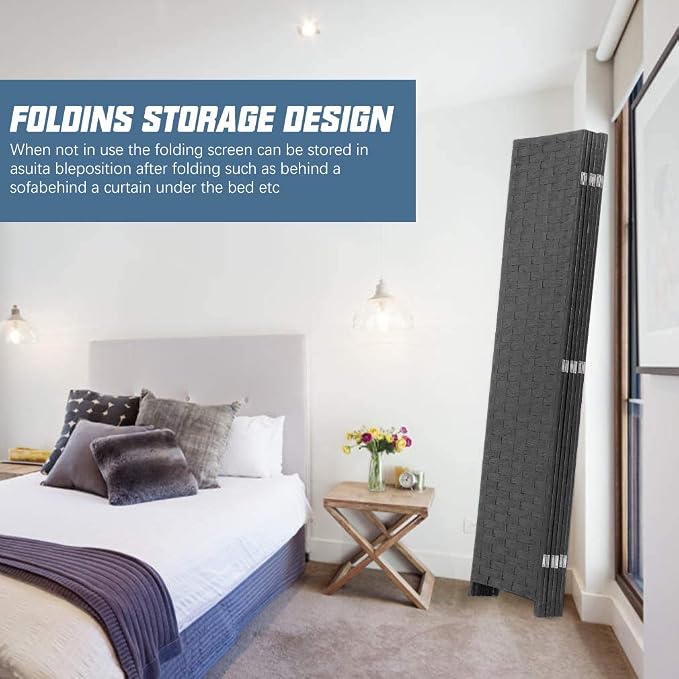 Room Dividers and Folding Privacy Screens 6 Panel 6 ft Foldable Portable Room - Image 5