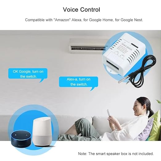 Yitouniu EWeLink Wireless Remote TH16 Switch WiFi Smart 16A Temperature Controller Sensor Module,with Energy Consumption Monitoring, Compatible with Alexa Google Home