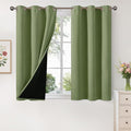 YoungsTex 100% Blackout Curtains 54 Inch Length 2 Panels, Room Darkening Drapes by YoungsTex