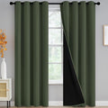 Yakamok Greyish Green Blackout Curtains 84 inches Long by Yakamok