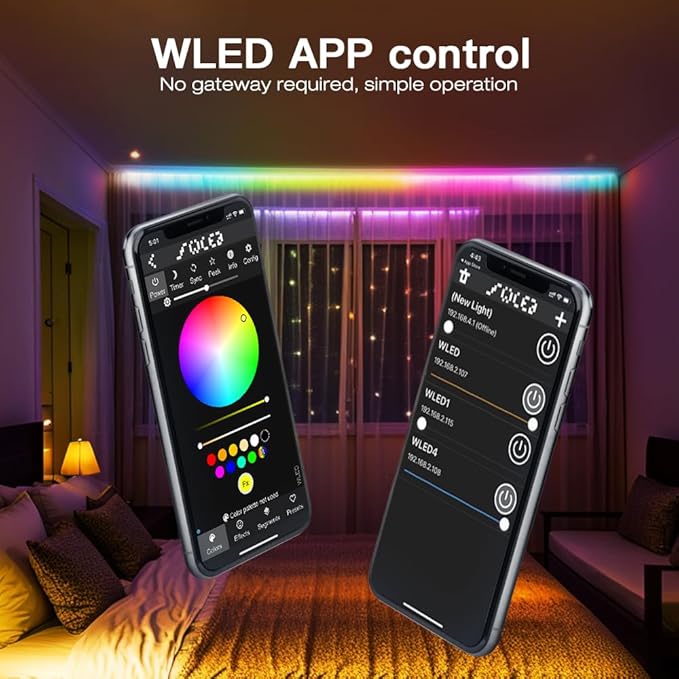Sogledwow ESP32 WLED LED Strip Controller Dynamic RGB IC IO33 DIY Port App Control Easy Wiring Terminal for WS2811 WS2812 SK6812 TM1814 WS2813 WS2815 FCOB Addressable Strip Light