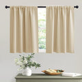 RYB HOME Short Biscotti Beige Curtains by RYBHOME