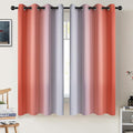COSVIYA Curtains & Drapes Grommet Ombre Coral Curtains W52 x L63 Inch | by COSVIYA