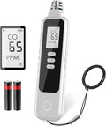 PUTECCH Carbon Monoxide Detectors Portable CO Detector Battery Powered, Handheld Carbon Monoxide Monitor Alarm Detector with LCD Display for Home/Outdoor/Travel (Batteries Included) (White)