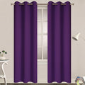 Yakamok Blackout Curtains 38x90 inch Purple Thermal Drapes-Bedroom | 2 panels by Yakamok