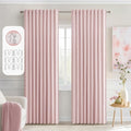 MIULEE Light Pink Back Tab Blackout Curtains 52x84 Inch Length 2 Panels Set | by MIULEE