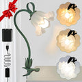 Clip On Flower Lamp for Bedroom, Aesthetic Bedside Reading Light by ONXEBornforqualityNeverWasteYourMoney