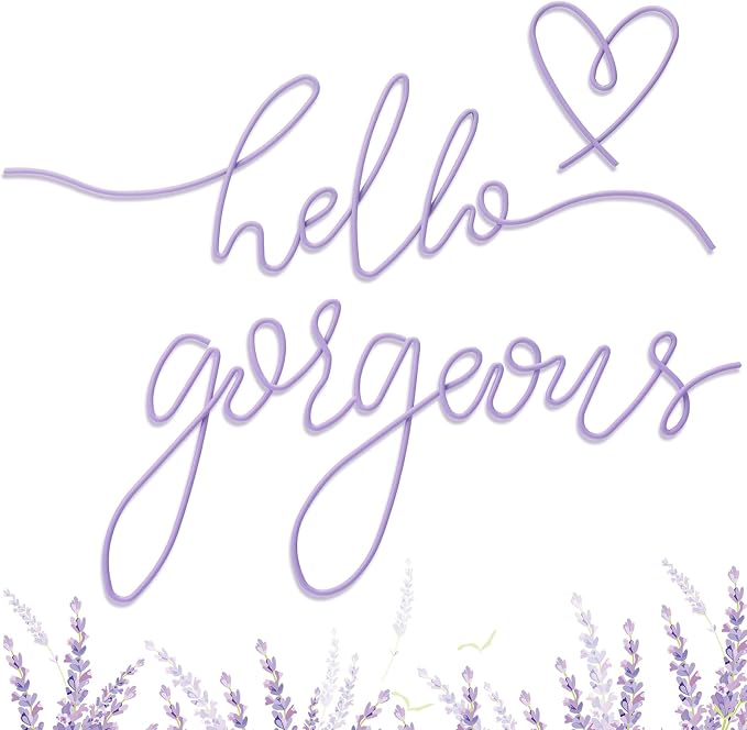 Hicarer Metal Hello Gorgeous Wall Art Minimalist Wall Decor, Classic | by Hicarer