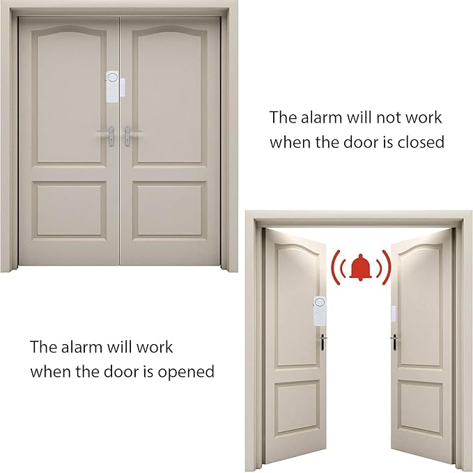 Door Window Alarm, 90DB Door Alarms for Kids Safety, Door Window Burglar Alarm-Window Pool Alarms for Home (12 Pack)