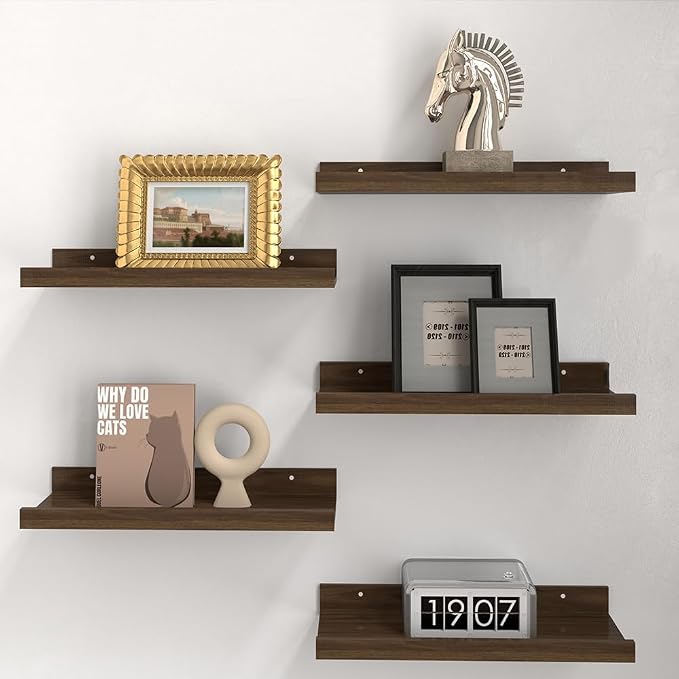 RICHER HOUSE 5-Set Floating Shelves by RicherHouse