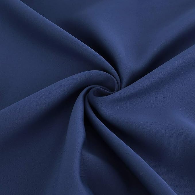 Diraysid Navy Blue Grommet Blackout Curtains - Image 8
