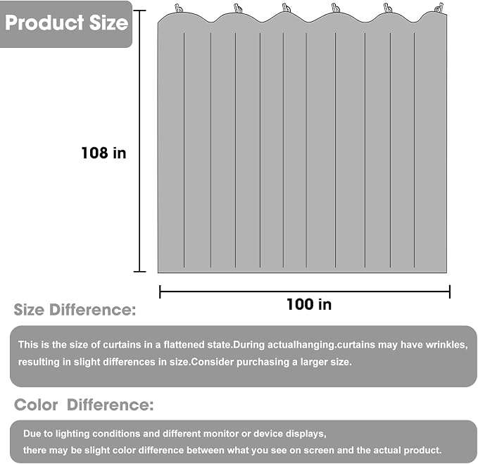Room Divider Blackout Curtain Track Curtains Wall Dividers Panels Screen - Image 2