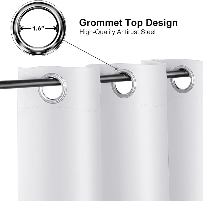 ChrisDowa Room Divider Curtains Long Sliding Door Curtain, - Image 4