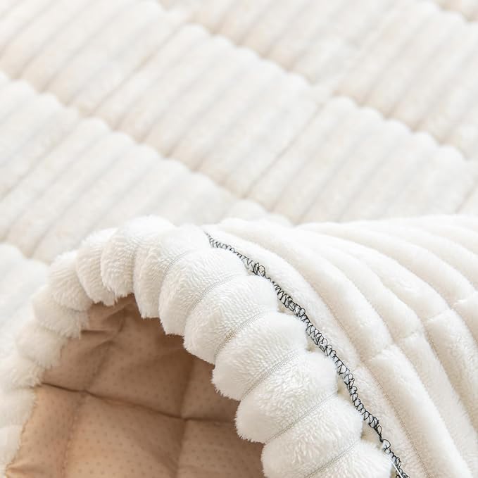 Non Slip Fuzzy Pet Couch Covers for Sofa, Washable Couch Cushion Covers for Large Dogs