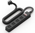 S.O.V Splashproof IPX4 Power Strip, Patented Zero-Current Auto Shut Off, ETL Listed, 4-Outlet Flat Plug, Black, 10ft Cord