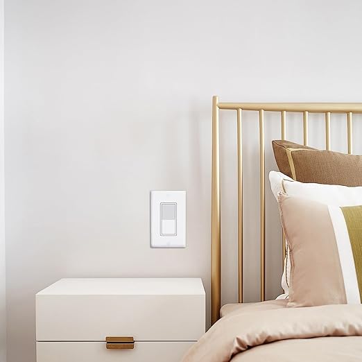 ThunderWay Single Pole Decorator Wall Light Switch with Wall Plate, 15A 120V/277V, On/Off Paddle Switch, Residential Grade - UL Listed, White (50)