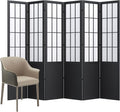Room Divider, 66.9Inch Tall Japanese Shoji Style Folding Wood Screen by Svimi
