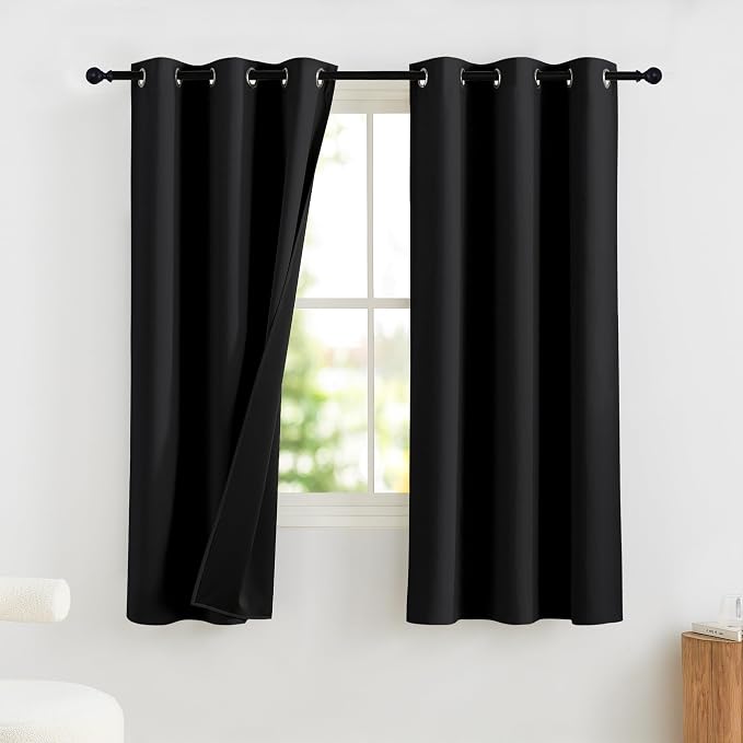 NICETOWN 100% Blackout Short Curtains 63 Inch Length - Image 8