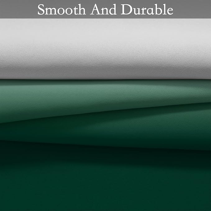 SimpleHome Ombre Dark Green to Grey White Curtains - Image 7