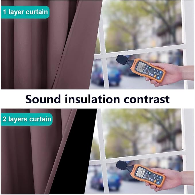 NICETOWN Full Shading Curtains 90 inches Long 2 Panels Set - Image 4