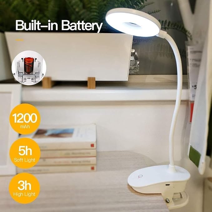 Clip on Reading Lamp, Battery Powered - Image 2